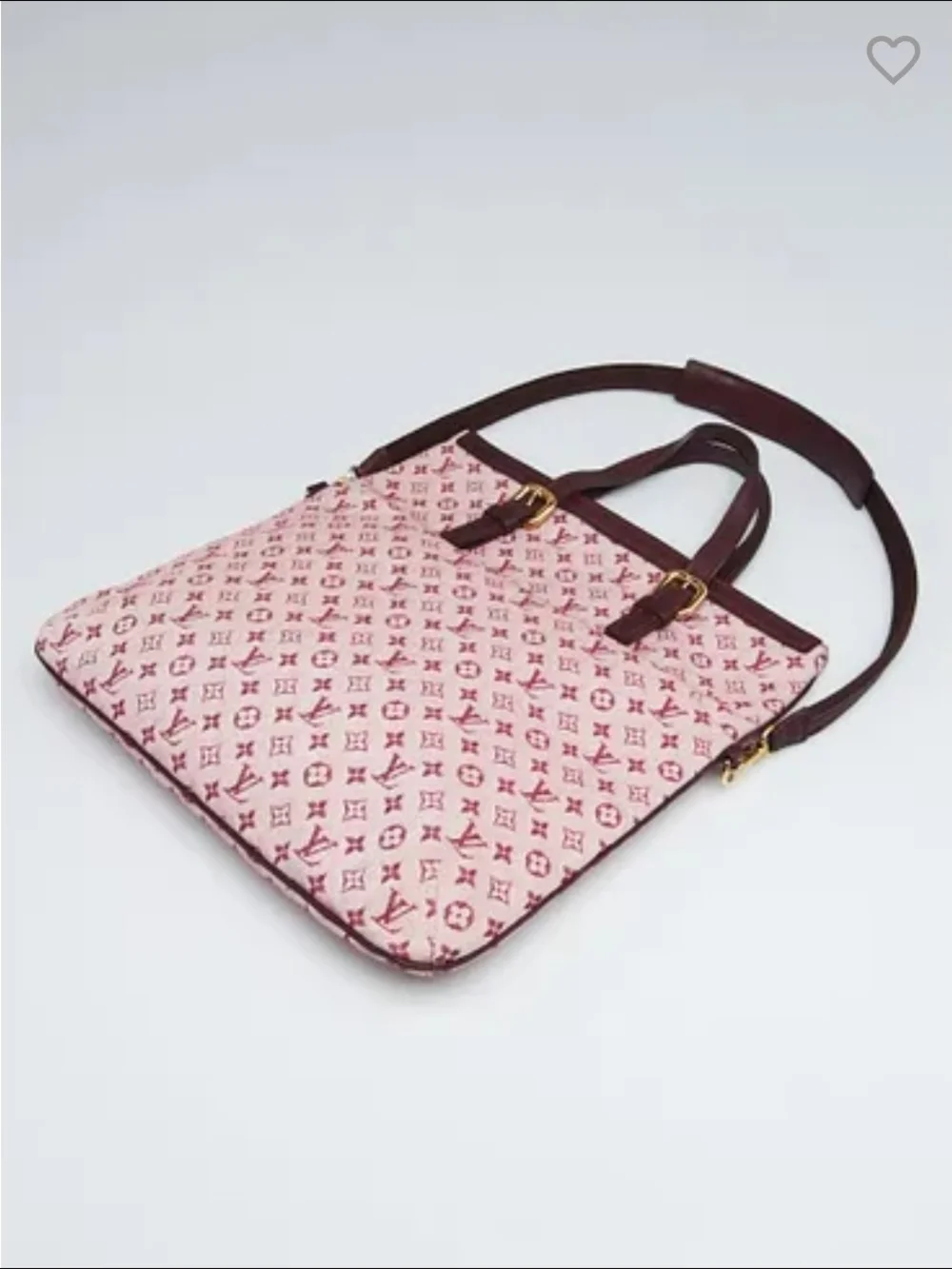 Louis Vuitton Cherry Red Monogram Laptop Tote with Burgundy Trim